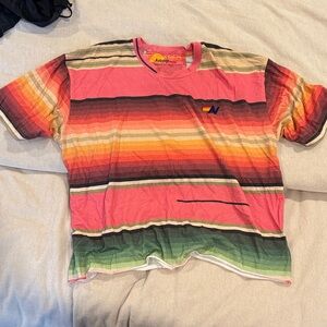 Aviator Nation Striped Short Sleeve Tee size L
